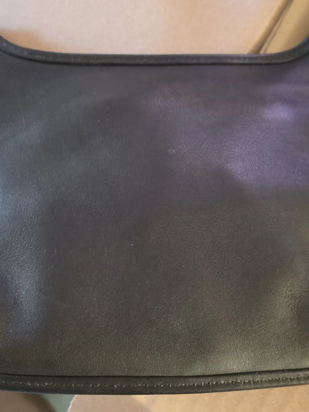 NWOT 1999 Y2K Vintage Coach 9142 Black Leather Hippie Crossbody Bag